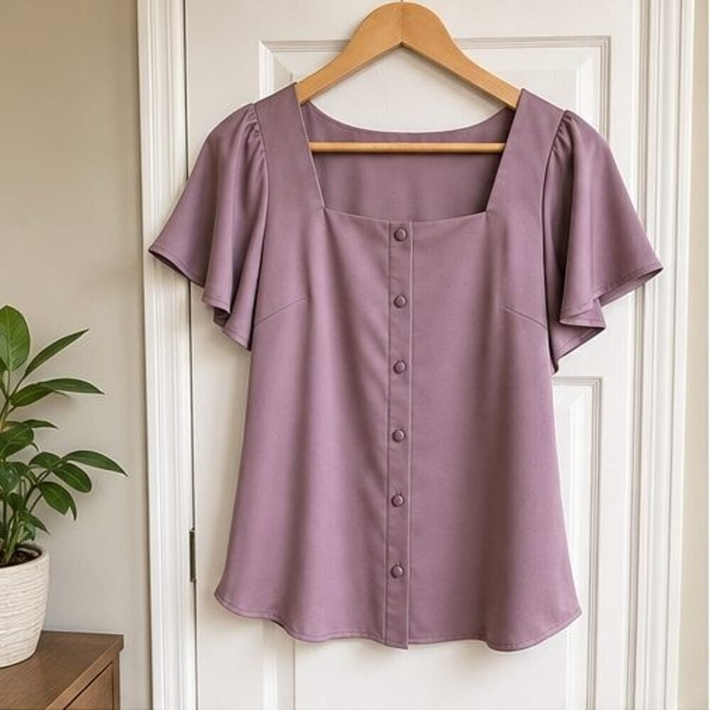 Mauve Puff Sleeve Top